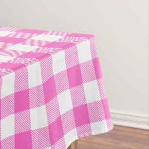 Nappe En vichy plaid rose et blanc