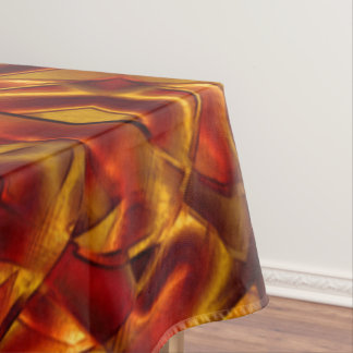 Nappe Entrelacement de cravates orange brûlés, effet scu