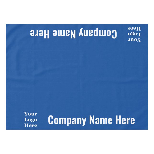 Nappe Entreprise Bleu et Blanc Nom Votre logo (Devant (Horizontal))