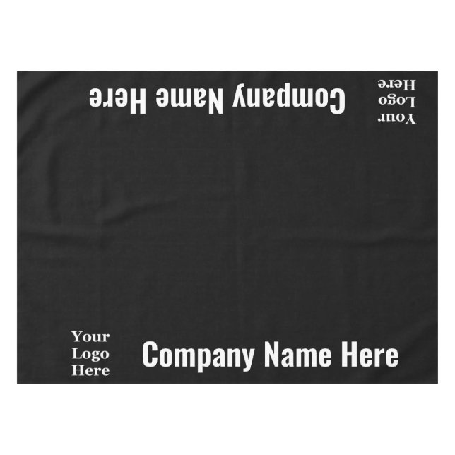 Nappe Entreprise Noir et Blanc Nom Votre logo (Devant (Horizontal))