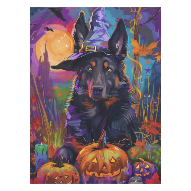 Nappe Épouvantable Berger Belge Sorcière d'Halloween Cit (Devant)
