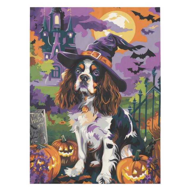 Nappe Épouvantable Springer Spaniel Halloween Sorcière C (Devant)