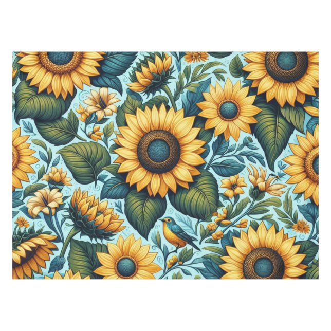 Nappe Été/tournesol/oiseau (Devant (Horizontal))