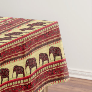Nappe Ethno design elephants ornemental
