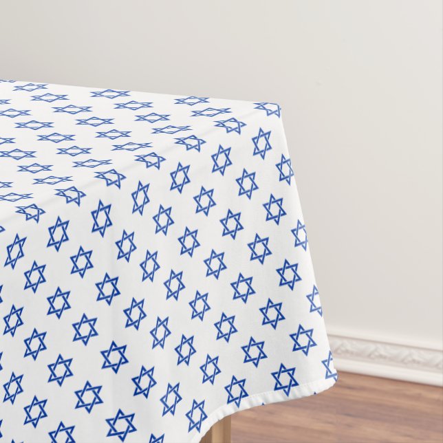 Nappe Étoile bleue de David sur fond blanc (In Situ)