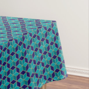 Nappe Etoile bleue et turquoise de David Tessellation
