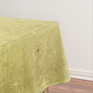Nappe Étoiles d'or de Noël sur la texture BG d'or