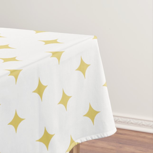 Nappe Étoiles dorées modernes sur fond blanc (In Situ)