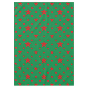 Nappe Étoiles du Parti rouge sur vert