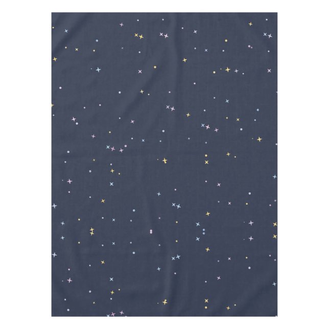 Nappe Étoiles mignonnes sur un ciel nocturne scintillant (Devant)