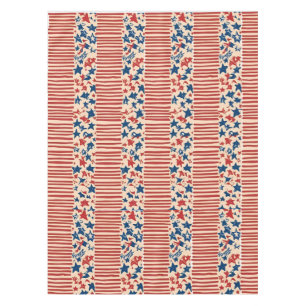 Nappe Étoiles rouges et bleues et rayures 4 juillet