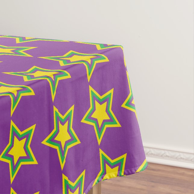Nappe Étoiles violettes modernes motif Mardi Gras (In Situ)