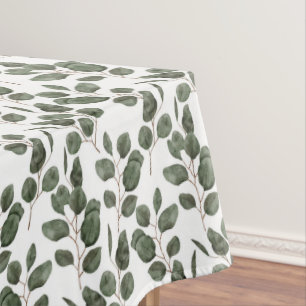 Nappe Eucalyptus Verdure Botanique Tendance Vert Blanc