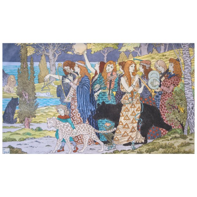 Nappe Eugene Grasset - Panneau Décoratif Harmonie (Devant (Horizontal))