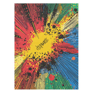 Nappe Explosion d'art pop de style comique (10)