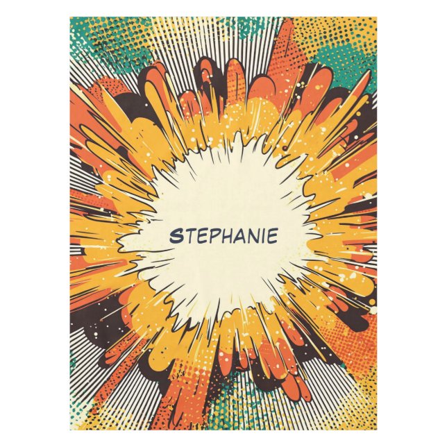 Nappe Explosion d'art pop de style comique (6) (Devant)