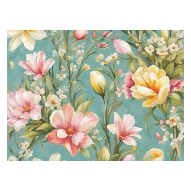 Nappe Exquise rose, Magnolia Jaune aux fleurs blanches (Devant (Horizontal))