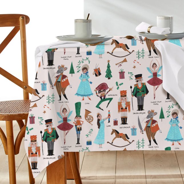 Nappe Fa La La Christmas Nutcracker Ballet Dancer (Fa La La Christmas Nutcracker Ballet Dancer Tablecloth)