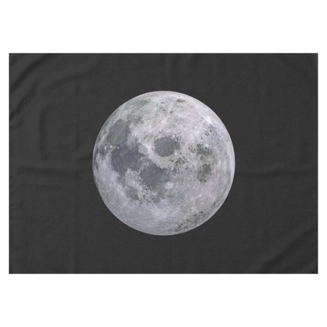 Nappe faite sur commande de coton de PLEINE LUNE (Devant (Horizontal))