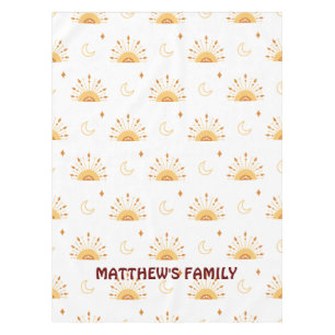 Nappe Famille de Motifs Céleste Boho Jaune