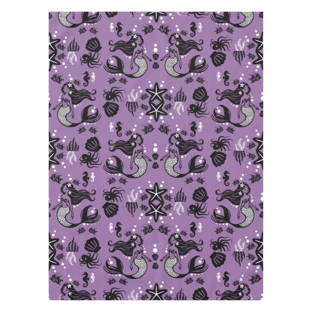 Nappe Fantaisie de sirène violette (Devant)