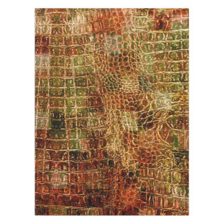 Nappe Faux Alligator Peau animale Cuir rouge Brown