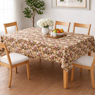 Nappe Faux Crochet Raisins Blancs et Roses