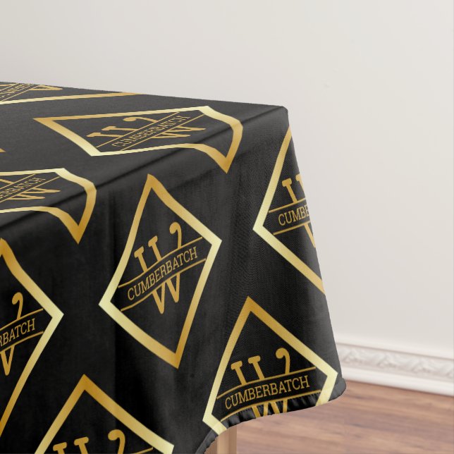 Nappe Faux Or Axe Monogram – Noir & Or (In Situ)