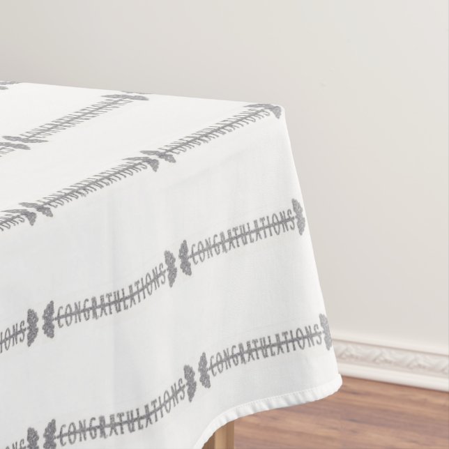Nappe Félicitations Mariage Baptême Mariage Blanc Argent (In Situ)