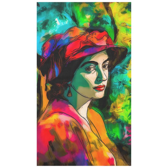 Nappe Femme en Casquette rouge (Devant)