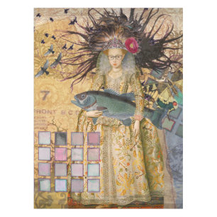 Nappe Femme Poissons Vintage Classique Gothique