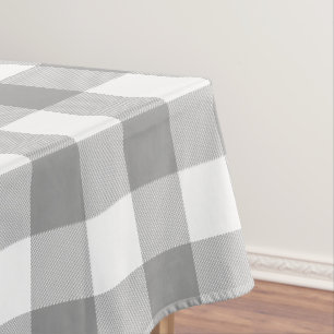 Nappe Ferme Gris Buffalo Check Plaid Rustique
