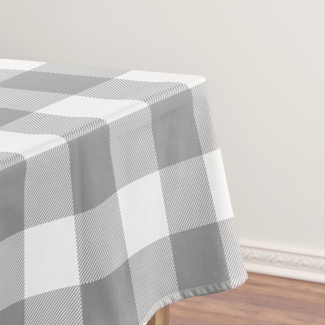 Nappe Ferme Gris Buffalo Check Plaid Rustique (In Situ)