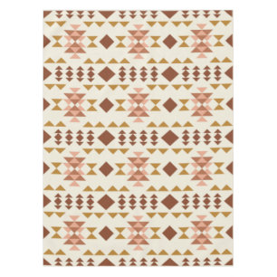 Nappe Ferme moderne Rustique Terracotta Art géométrique