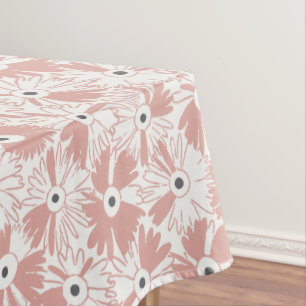 Nappe Ferme Rétro Fleur Sauvage Grande Échelle Rose Pous