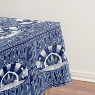 Nappe Festival Rêver Marine Vintage Retro-White Marine