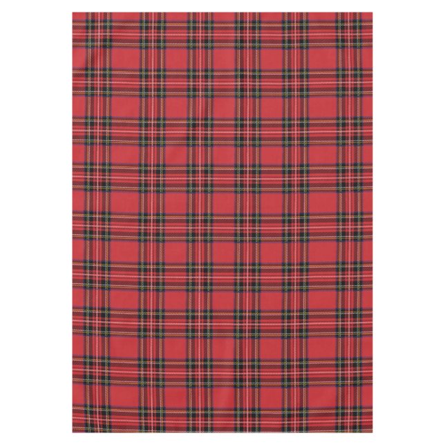 Nappe festive rouge à carreaux de Noël (Devant)