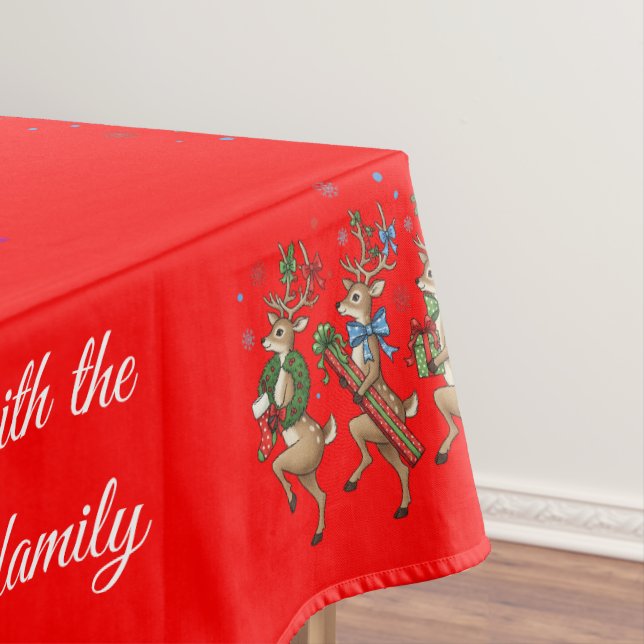 Nappe Festive Whimsical Christmas Tree Quirky Reindeers  (In Situ)