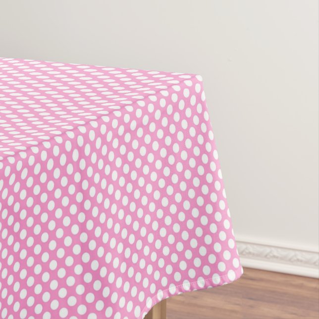 Nappe Fête d'anniversaire Fille Rose Blanc à pois (In Situ)