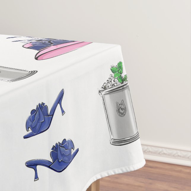 Nappe Fête de Derby pour Dames Préppy Talons Hauts Bleus (In Situ)