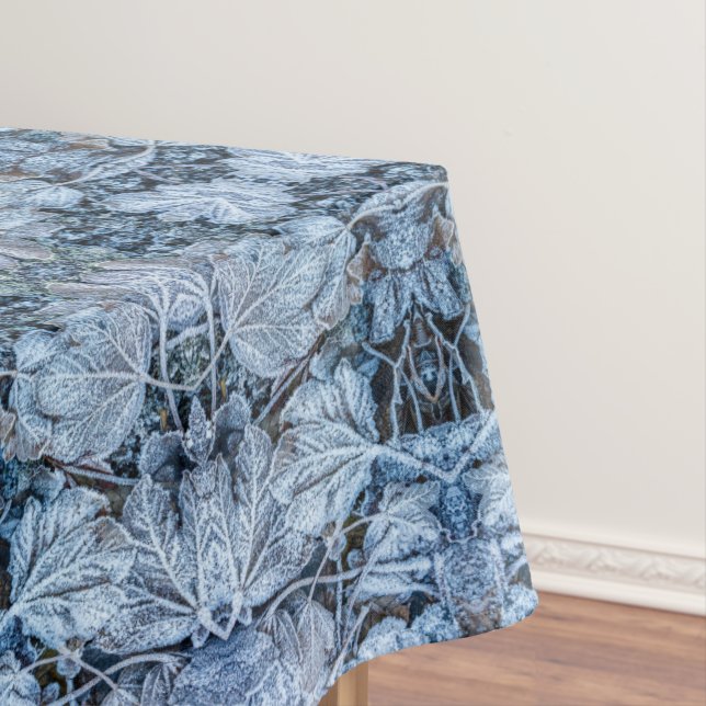 Nappe Fête de Noël Bleu Feuille Neige Vacances d'hiver (In Situ)