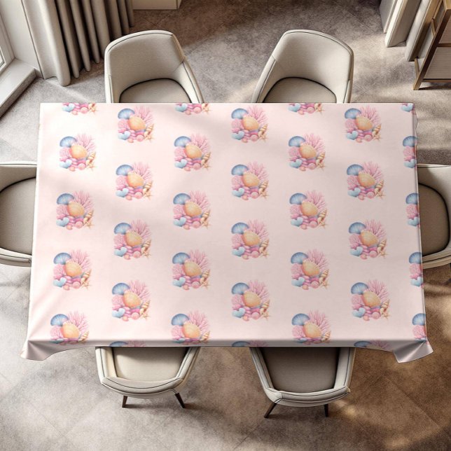 Nappe Fête de plage aux coquillages roses (Créateur téléchargé)
