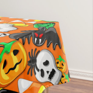 Nappe Fête des Candies Éffrayantes d'Halloween