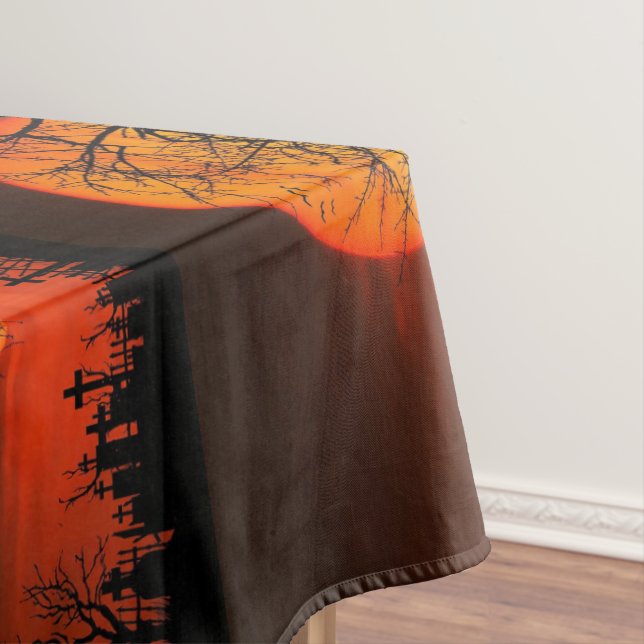 Nappe Fête d'Halloween Orange et Noir Épouvantable (In Situ)