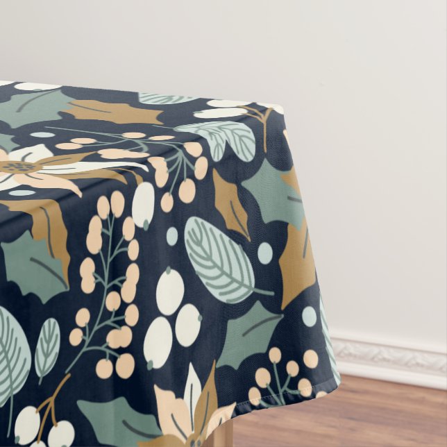 Nappe Fête d'hiver arrière - plan noir Poinsettia (In Situ)