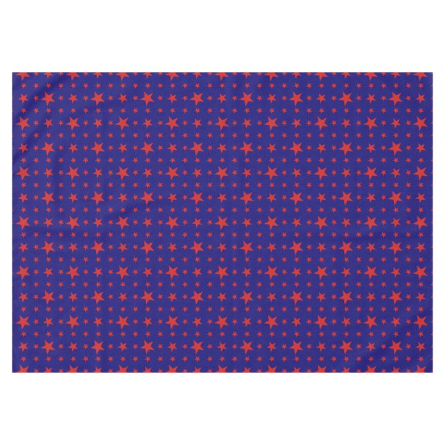Nappe Fête Red on Blue (Devant (Horizontal))