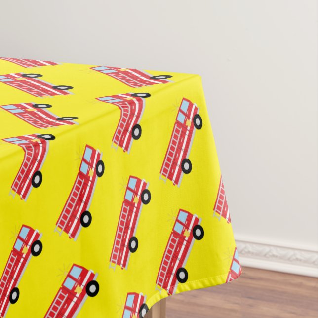 Nappe Feu Camion Anniversaire Table (In Situ)