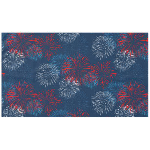 Nappe Feu d'artifice bleu et blanc   Motif à demi-goutte