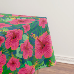 Nappe Feuillage floral hawaïen tropical Élégant Hibiscus