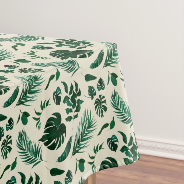 Nappe Feuillage tropical Vert chic & Motif Feuille (In Situ)